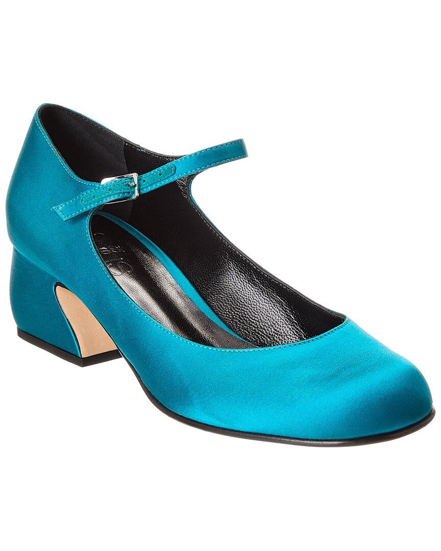 Sergio Rossi Satin Pump Green
