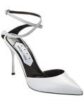 Sergio Rossi Satin Ankle Wrap Pump White