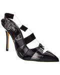 Manolo Blahnik Lixra 100 Vinyl & Patent Pump Blue