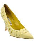 Manolo Blahnik Tamak 90 Suede Pump Yellow