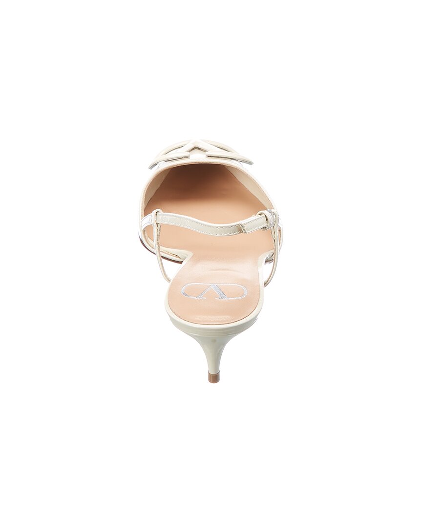 Valentino Vlogo 40 Patent Slingback Pump, 37.5, White