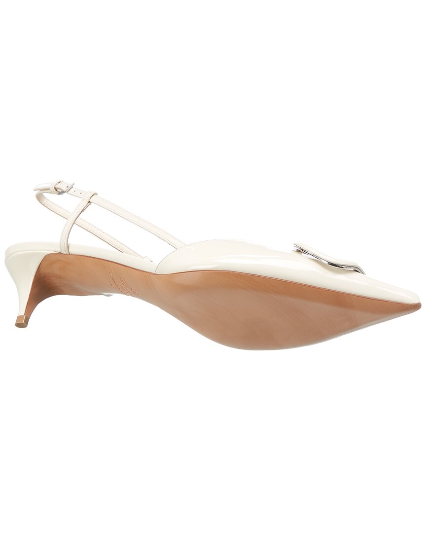 Valentino Vlogo 40 Patent Slingback Pump, 37.5, White