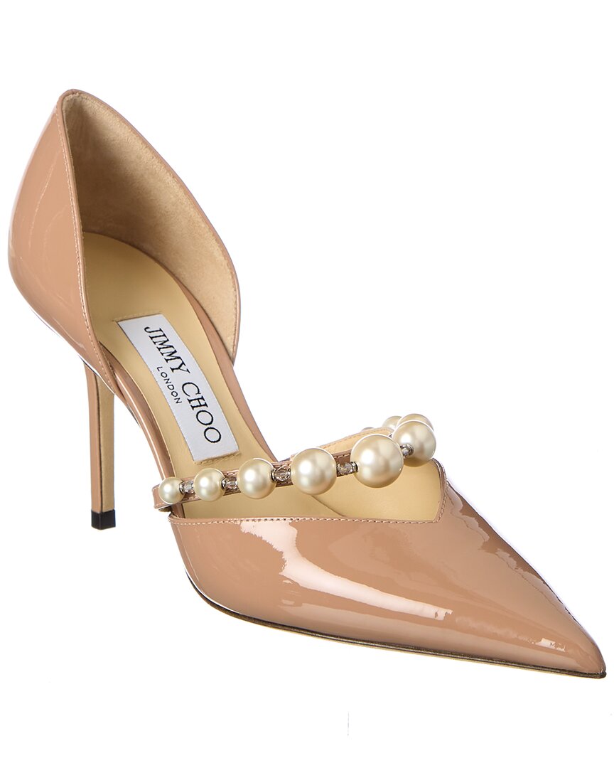 Jimmy Choo Aurelie 85 Patent Pump, 37.5, Pink