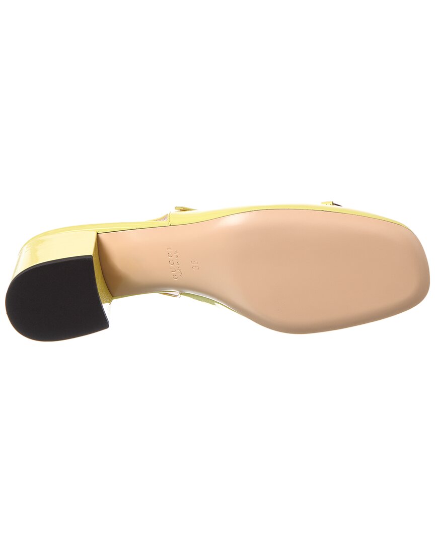 Gucci Horsebit Patent Slingback Pump