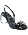 Christian Louboutin Minny Bubble 70 Vinyl & Patent Slingback Pump