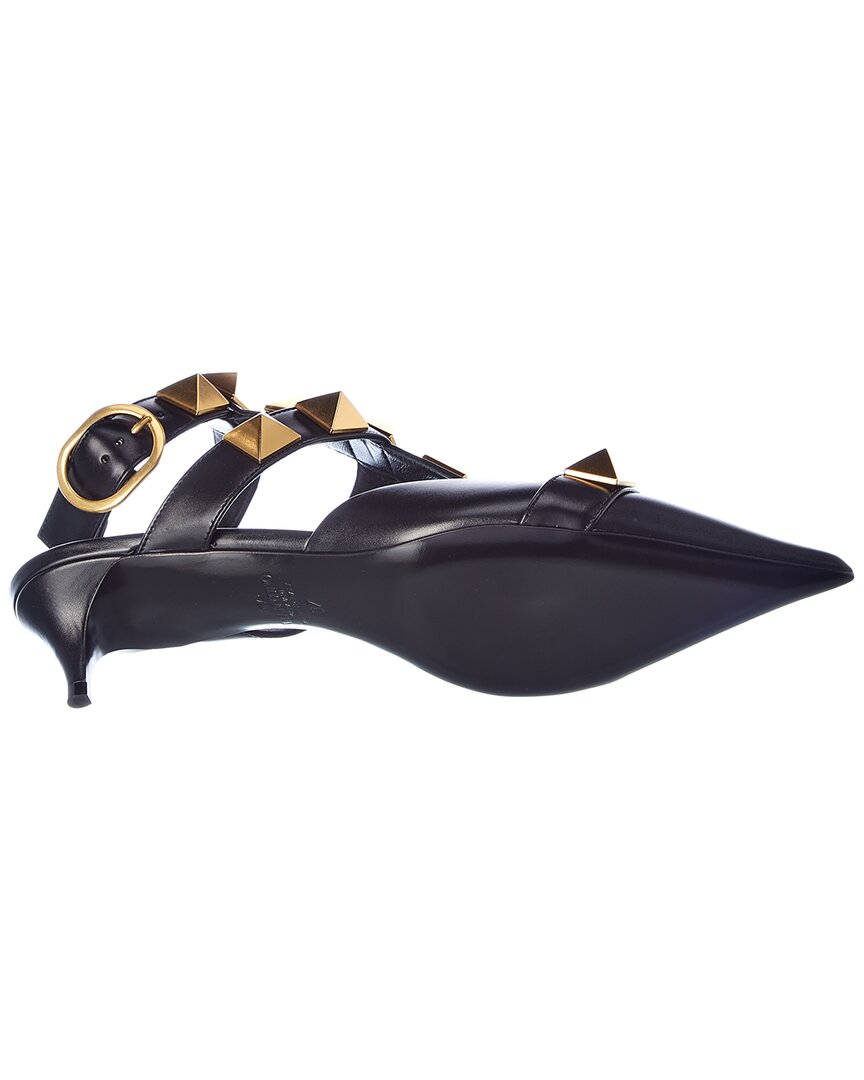 Valentino Roman Stud 40 Leather Ankle Strap Pump