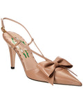 Valentino Bowow 85 Leather Slingback Pump