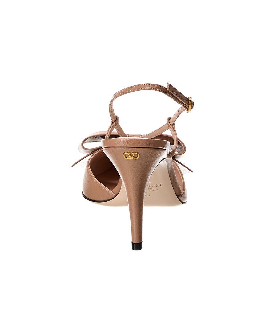 Valentino Bowow 85 Leather Slingback Pump