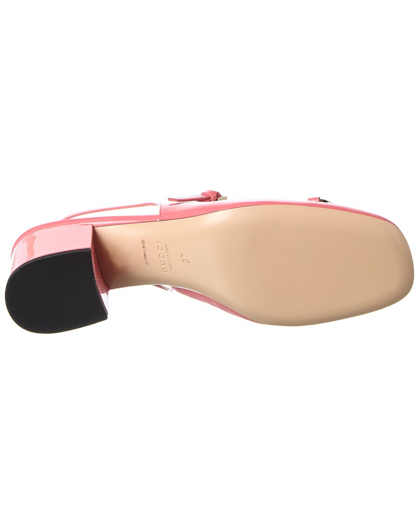 Gucci Horsebit Patent Slingback Pump