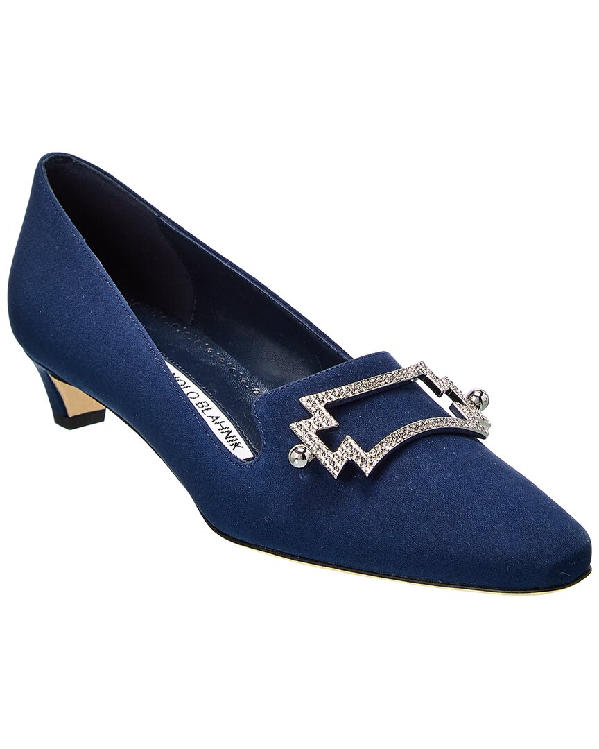 Manolo Blahnik Ansulialo 30 Silk Pump