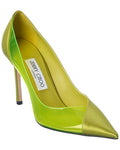 Jimmy Choo Cass 95 Satin & Plexi Pump Green 36.5