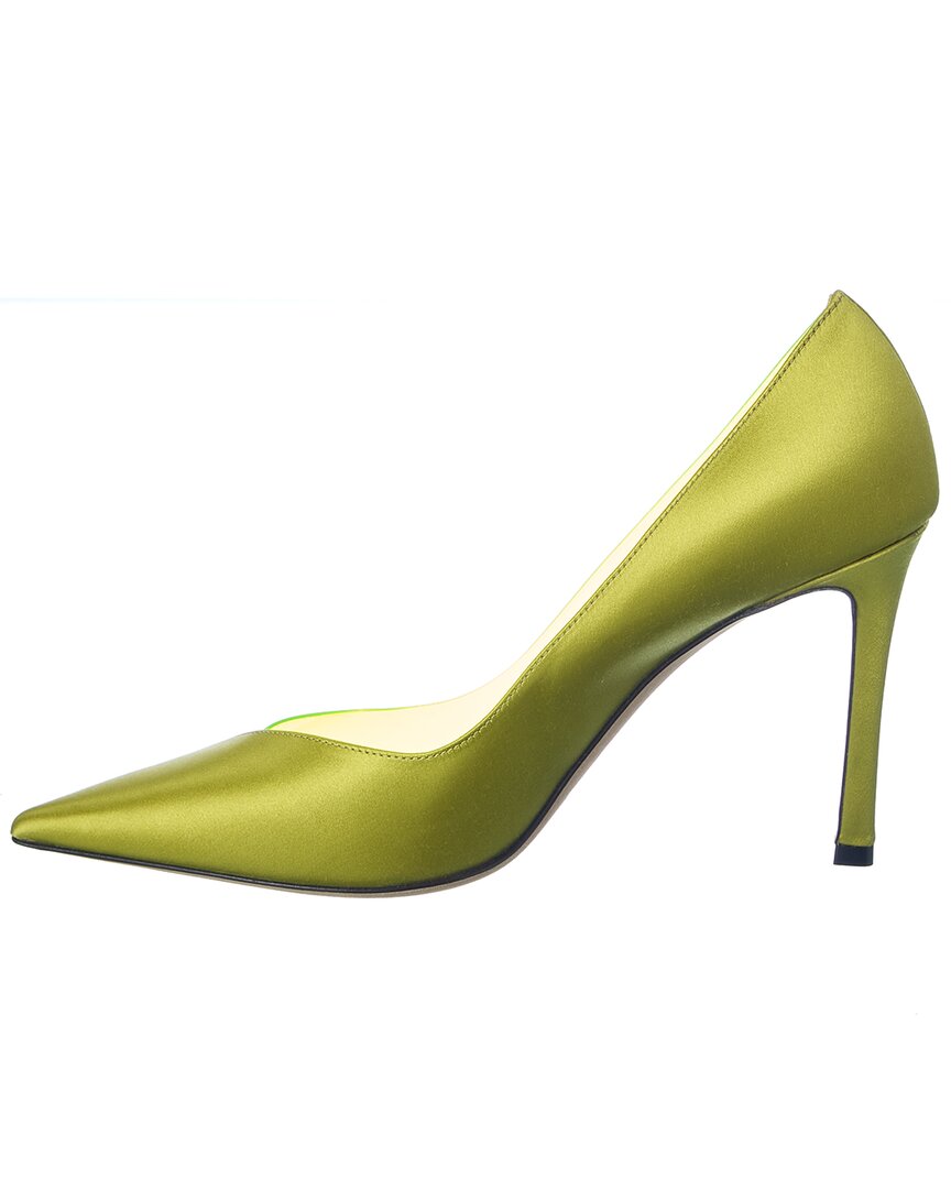 Jimmy Choo Cass 95 Satin & Plexi Pump