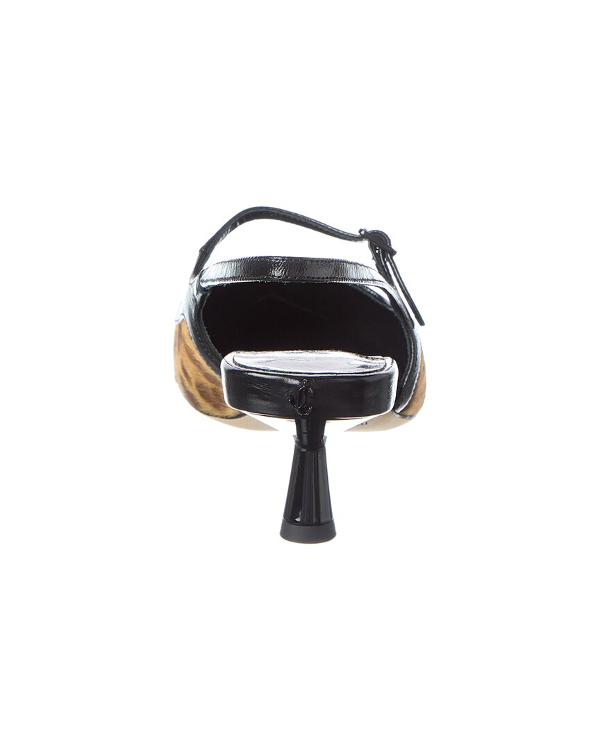 Jimmy Choo 45 Haircalf & Leather Slingback Pump