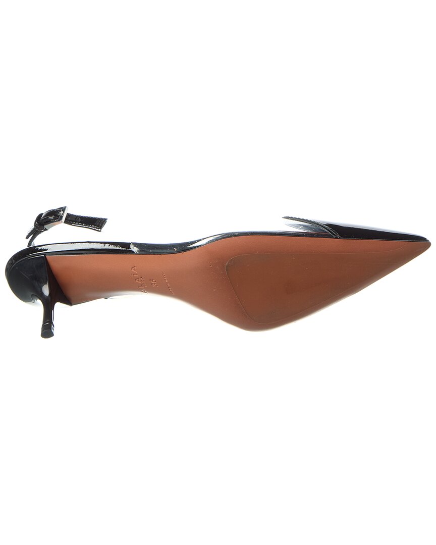 Alaïa Le Coeur Patent & Vinyl Slingback Pump
