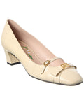 Valentino Bowow 45 Croc-Embossed Leather Pump