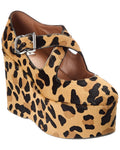 Alaïa Criss Cross Haircalf Wedge Pump