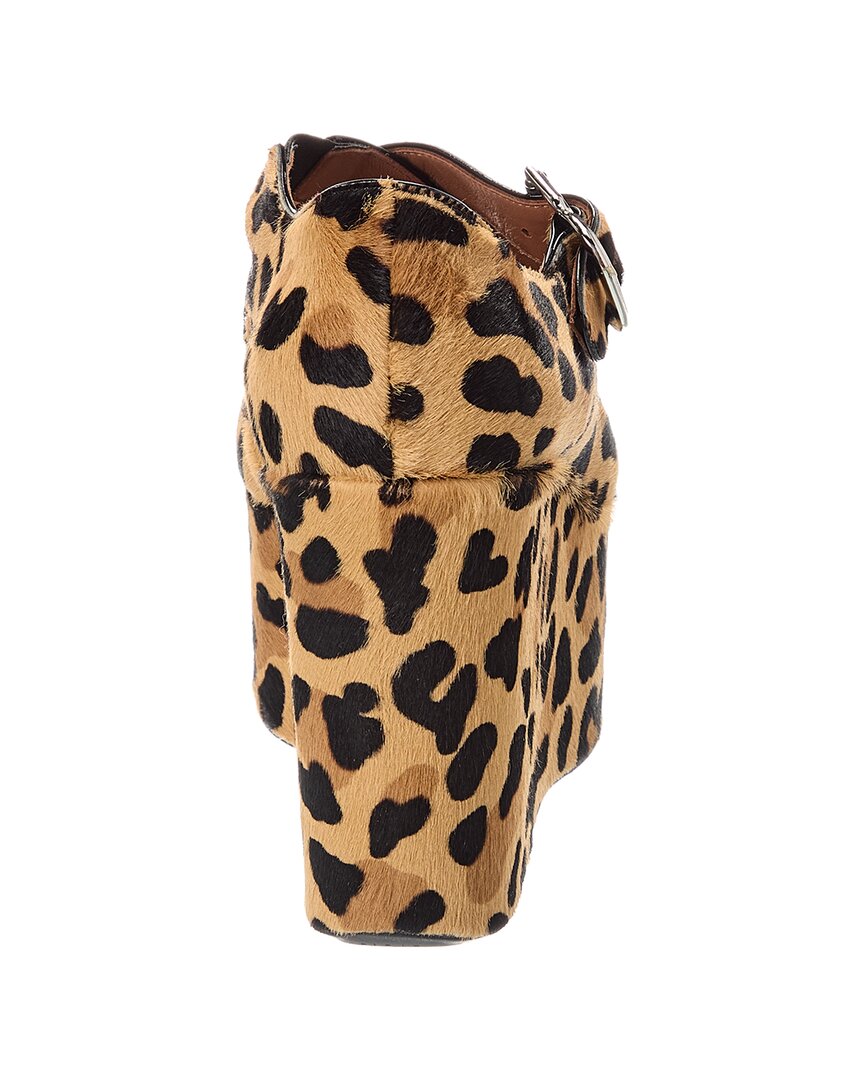 Alaïa Criss Cross Haircalf Wedge Pump