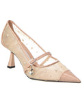 Jimmy Choo Aren 65 Heart Mesh & Leather Pump