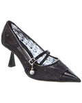 Jimmy Choo Aren 65 Heart Mesh & Leather Pump