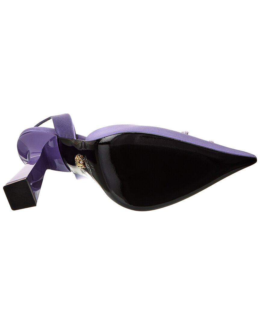Versace La Medusa Satin Slingback Pump