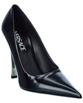 Versace Pin Point Leather Pump Black 37