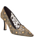 Manolo Blahnik Euridi 90 Mesh & Leather Pump