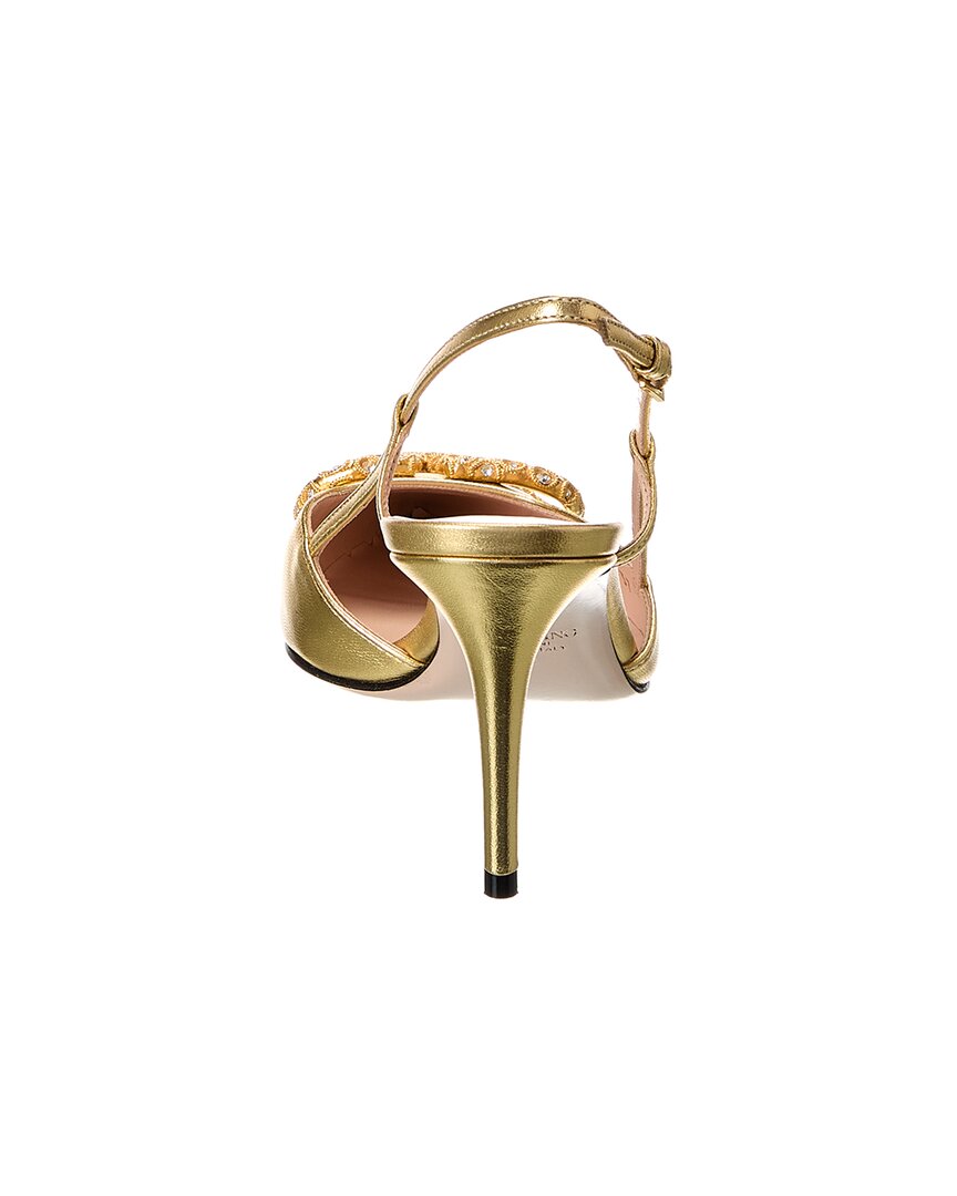 Valentino Vlogo Signature 80 Leather Slingback Pump