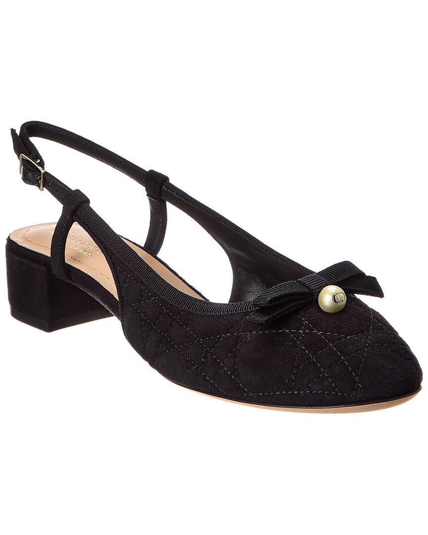 Dior Ballet Quilted Suede Slingback Pump