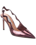 Aquazzura Artiste Sling 85 Snake-Embossed Leather Slingback Pump