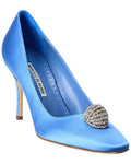 Manolo Blahnik Elbolita 90 Satin Pump Blue