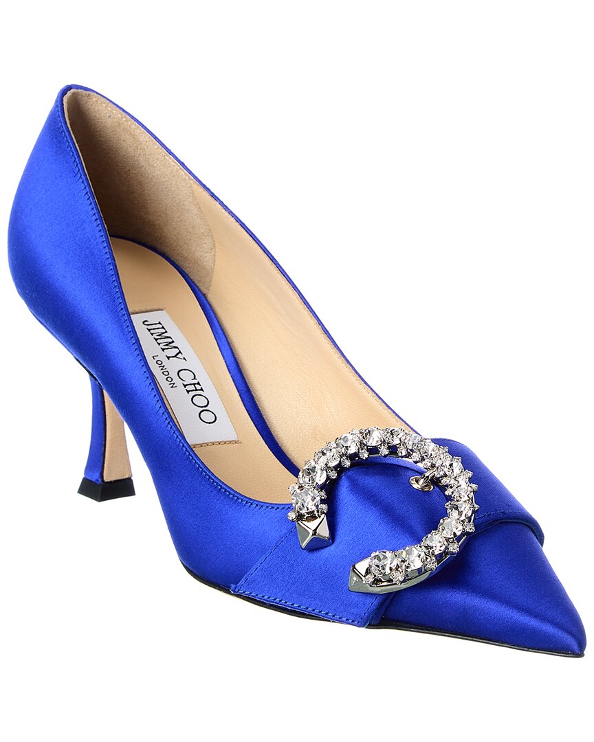 Jimmy Choo Melva 70 Satin Pump Blue