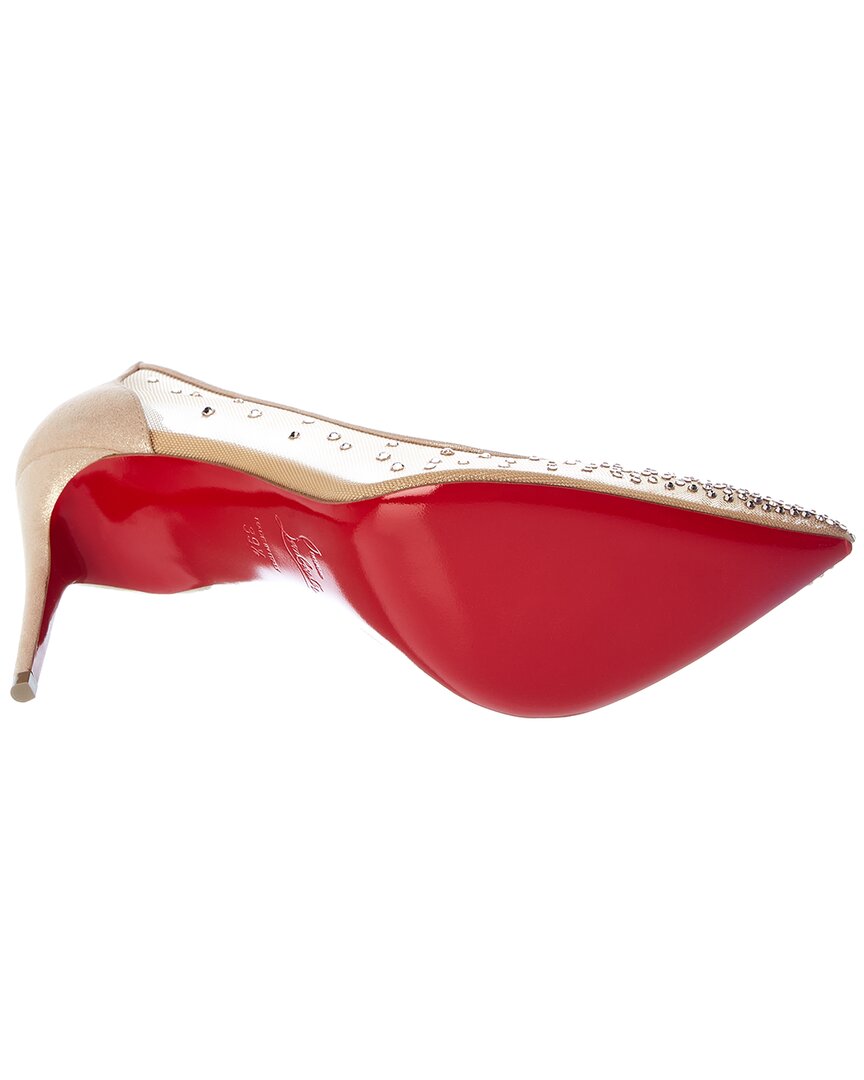 Christian Louboutin Follies Strass 85 Crystal Mesh Pump