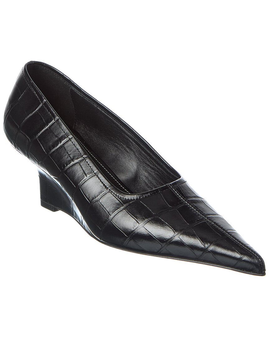 Toteme Croc-Embossed Leather Pump