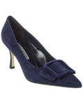 Manolo Blahnik Maysale 70 Suede Pump
