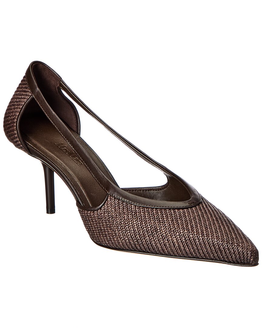 Max Mara Straw & Leather Pump