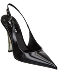 Versace Pin-Point Leather Slingback Pump Red 37
