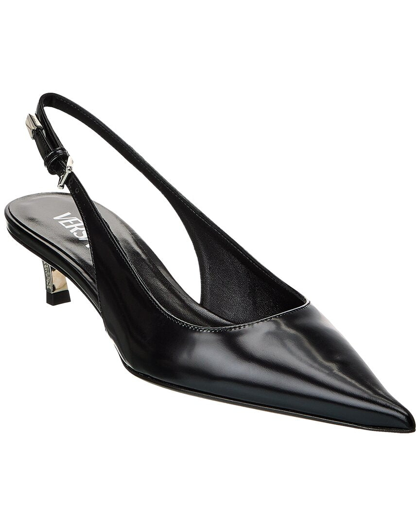 Versace Pin-Point Leather Pump Red