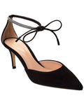 Gianvito Rossi Montecarlo D'orsay 70 Suede Pump Brown Multi