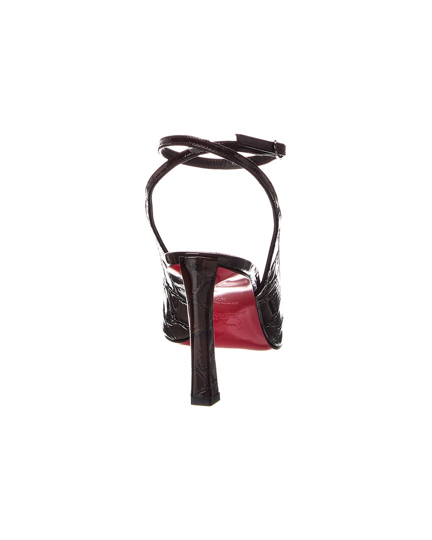 Christian Louboutin Condora Strap 85 Croc0embossed Patent Pump