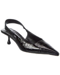 Jimmy Choo Amel 50 Croc-Embossed Leather Slingback Pump
