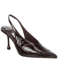 Jimmy Choo Isa 80 Croc-Embossed Leather Slingback Pump