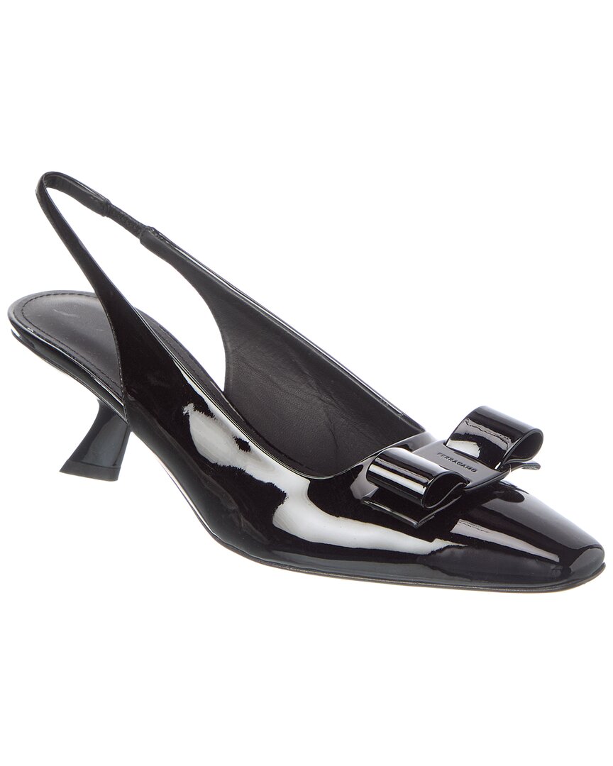 Ferragamo Logo Leather Pump