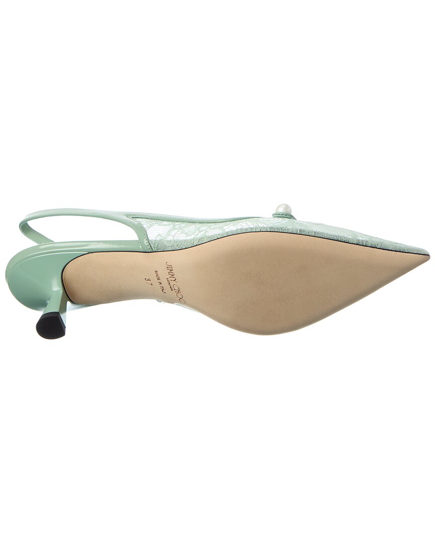 Jimmy Choo Amita 45 Lace & Leather Pump