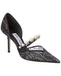 Jimmy Choo Aurelie 85 Lace & Leather Pump