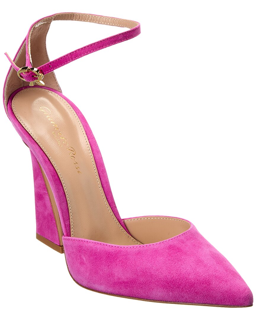 Gianvito Rossi 105 Suede Pump Pink