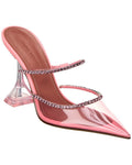 Amina Muaddi Gilda Vinyl & Leather Pump Pink 36