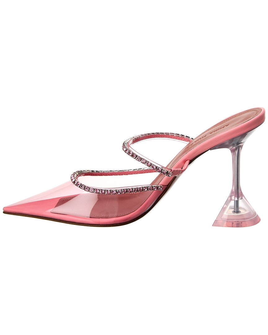 Amina Muaddi Gilda Vinyl & Leather Pump