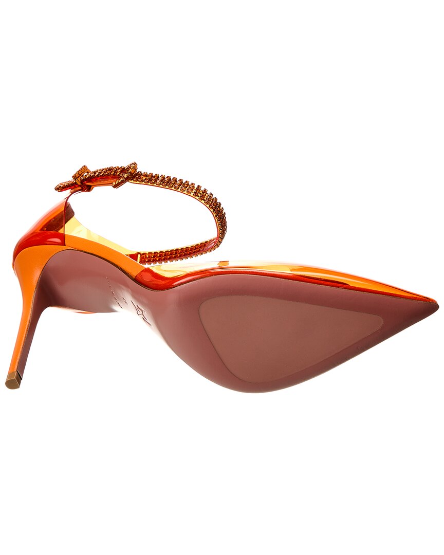Amina Muaddi Ursina Vinyl & Leather Pump