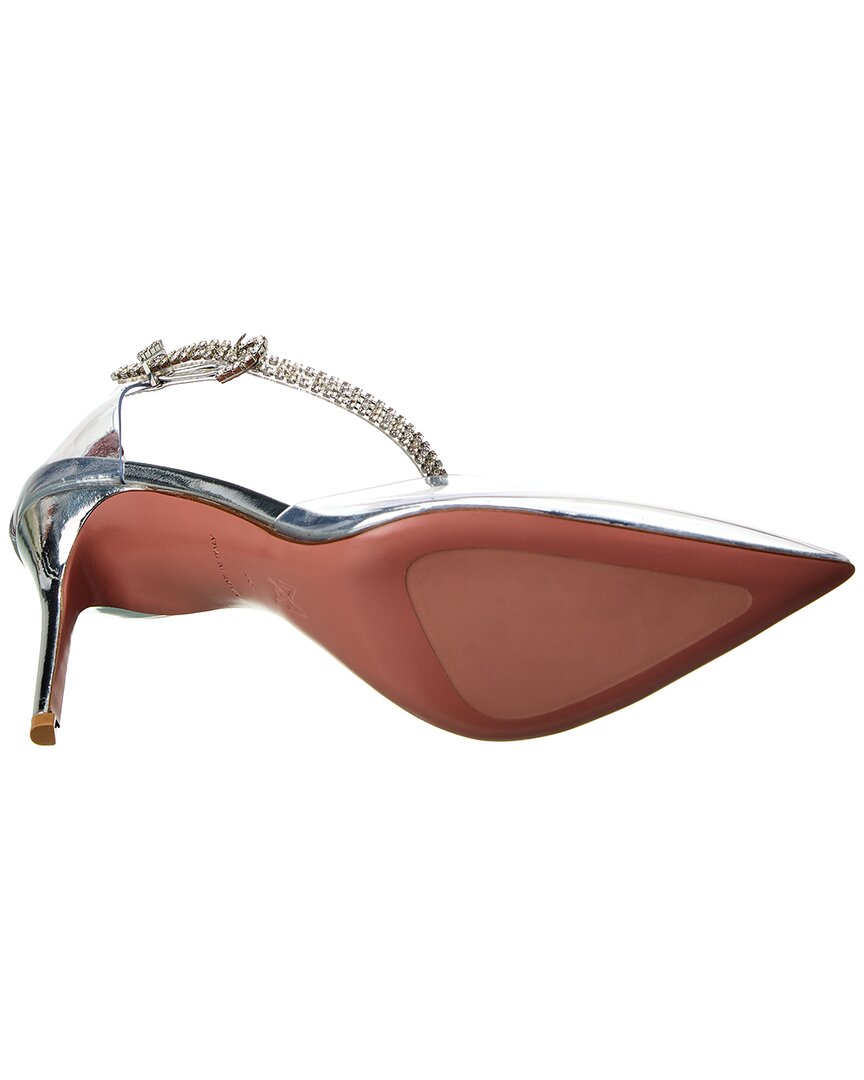 Amina Muaddi Ursina Vinyl & Leather Pump