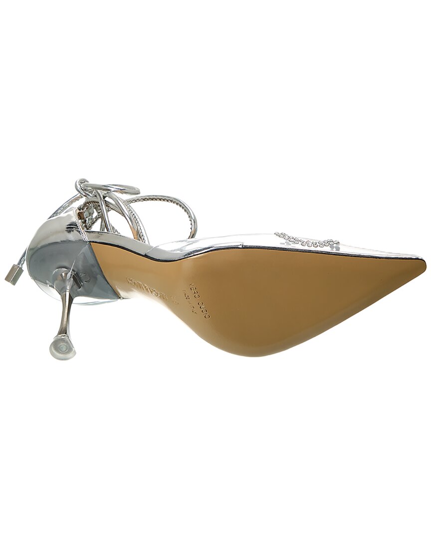 Mach & Mach Crystal Bow Vinyl & Leather Pump